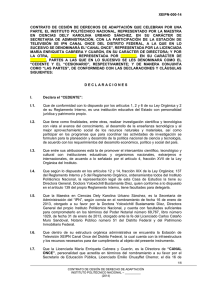 XEIPN-000-14 CONTRATO DE CESIÓN DE DERECHOS DE