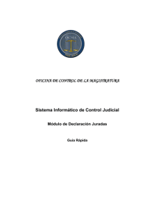Sistema Informático de Control Judicial  OFICINA DE CONTROL DE LA MAGISTRATURA