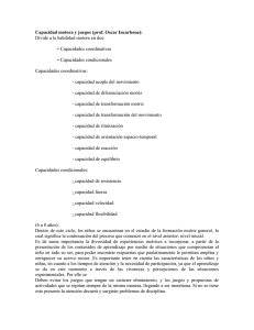 Capacidad Motora y Juegos - Prof Oscar Incarbone