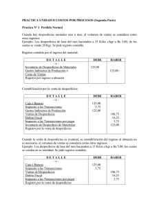 PRACTICA UNIDAD II COSTOS POR PROCESOS (Segunda Parte)