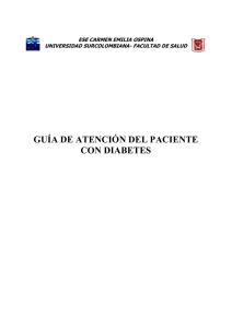 guía de atención del paciente con diabetes - Inicio