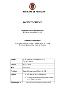 Programa Paciente Crítico 2012-13