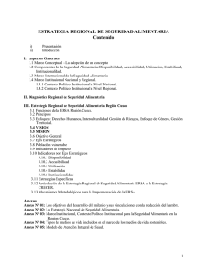 Estrategia Regional de Seguridad Alimentaria.