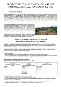 Proyecto Escuelas Amazónicas de la RESSOP