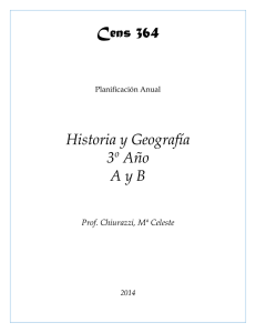 Cens 364 Planificación Anual Historia y Geografía 3º Año A y B Prof