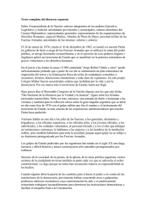 Discurso del presidente Kirchner en Acto por los 30 años del golpe