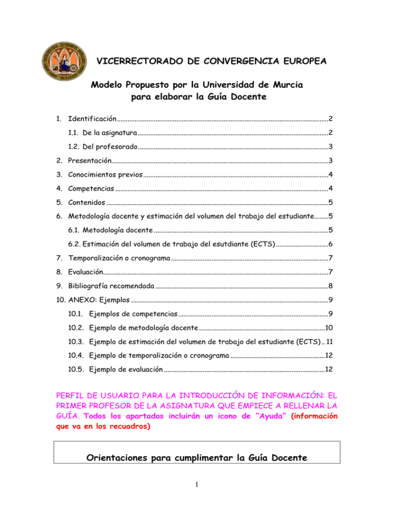 Modelo Gu A Docente De Asignatura