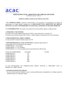 Nomenclador Cirugía Infantil