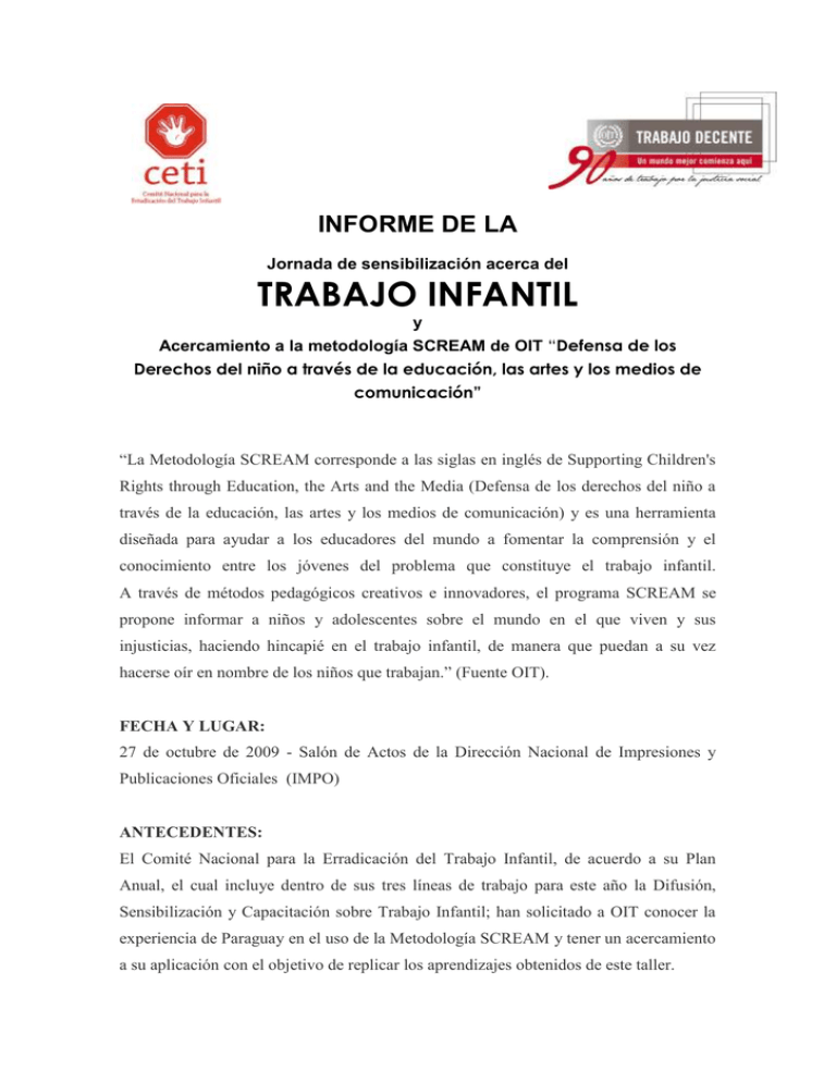 Trabajo Infantil Informe De La