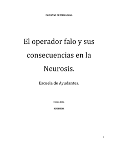 El operador falo y sus consecuencias en la Neurosis