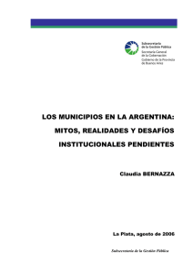 Los municipios en la Argentina