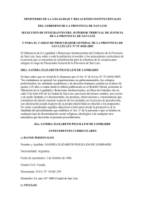MINISTERIO DE LA LEGALIDAD Y RELACIONES INSTITUCIONALES