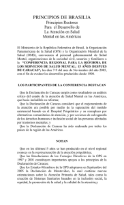 Principios de Brasilia Ley Nacional de Salud Mental 26657
