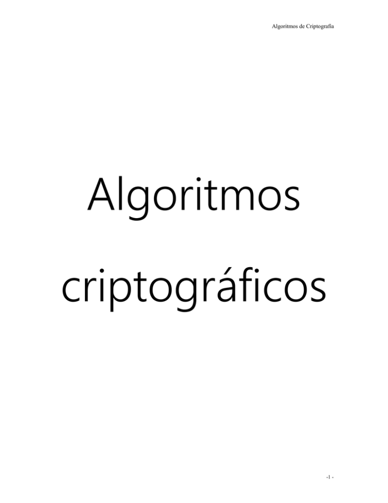 Algoritmos Asimétricos de Cifrado