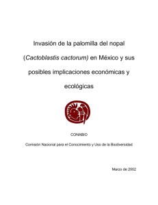 (Cactoblastis cactorum) en México y sus posibles