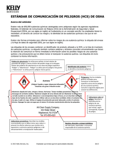 OSHA Hazard Communication Standard - Spanish