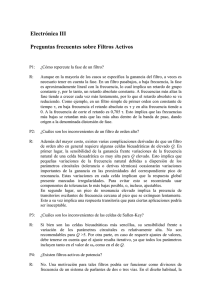 preguntas frecuentes sobre Filtros