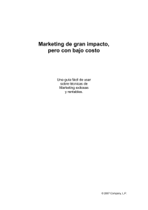 Marketing de gran impacto, pero con bajo costo Una guía fácil de