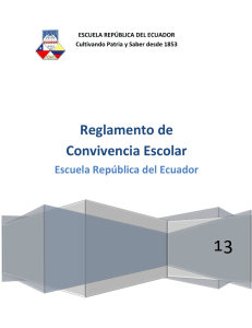13 Reglamento de Convivencia Escolar Escuela República del Ecuador