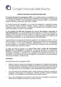 CONSEJO NACIONAL DE INVESTIGACIÓN (CNR)