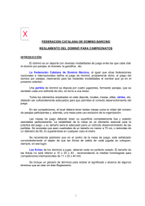 Reglamento para campeonatos - Federación Catalana de Domino