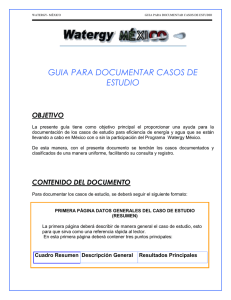 GUIA PARA DOCUMENTAR CASOS DE ESTUDIO
