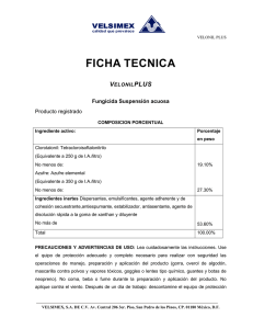 FICHA TECNICA VELONIL PLUS