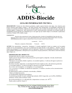 ADDIS-Biocide GUIA DE INFORMACION TECNICA