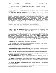 Reforma: Reglamento para el Transporte Terrestre de Materiales y