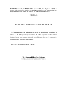 Lic. Samuel Hidalgo Solano - Contraloría General de la República
