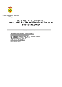 ORDENANZA FISCAL NÚMERO 1.3. REGULADORA DEL IMPUESTO SOBRE VEHÍCULOS DE TRACCIÓN MECÁNICA