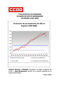 Las emisiones de gases de invernadero en España (1990