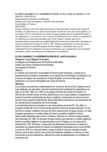 EL RÍO CHAGRES Y LA SEDIMENTACIÓN EN EL LAGO