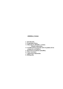Métodos industriales. Aldehídos y Cetonas 1.- Introducción.