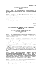 Resolución Nº 664 - Legislatura de Neuquén