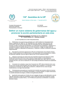 gobernanza del agua - Secretaría GRULAC UIP