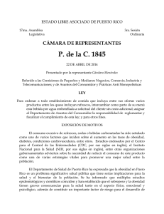 P. de la C. 1845 CÁMARA DE REPRESENTANTES