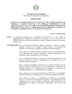 Decreto 5041/05 Fondos del SENAVE