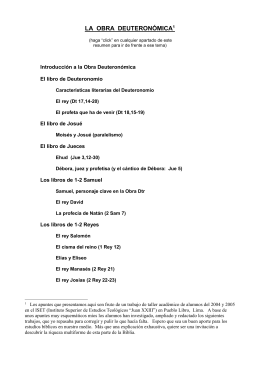 LA OBRA DEUTERONOMICA EN EL ANTIGUO