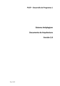 Sistema Antiplagium  Documento de Arquitectura Versión 2.0