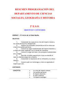 RESUMEN PROGRAMACIÓN DEL DEPARTAMENTO DE CIENCIAS SOCIALES, GEOGRAFÍA E HISTORIA
