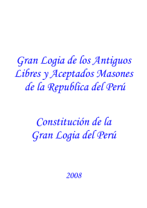 Constitución Gran Logia del Perú