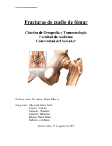 Fracturas de cuello de fémur - Facultad de Medicina | Universidad