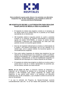 Esta acreditación supone poder ofrecer a los pacientes una alternativa