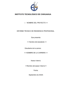 Plantilla para Informe Técnico - Instituto Tecnológico de Chihuahua