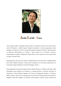 Jesús Lavid - Tenor cv