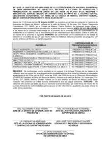 ACTA  DE LA  JUNTA  DE  ACLARACIONES... DE  OBRA  INMOBILIARIA  NO.  700-07-125-1, ...