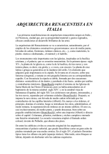ARQUIRECTURA RENACENTISTA EN ITALIA