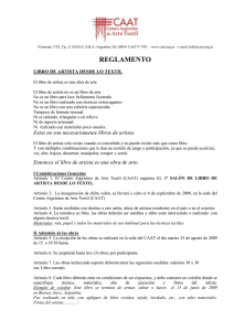 Reglamento LIBRO DE ARTISTA - Centro Argentino de Arte Textil