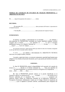 modelo de contrato de encargo de trabajo profesional a arquitecto